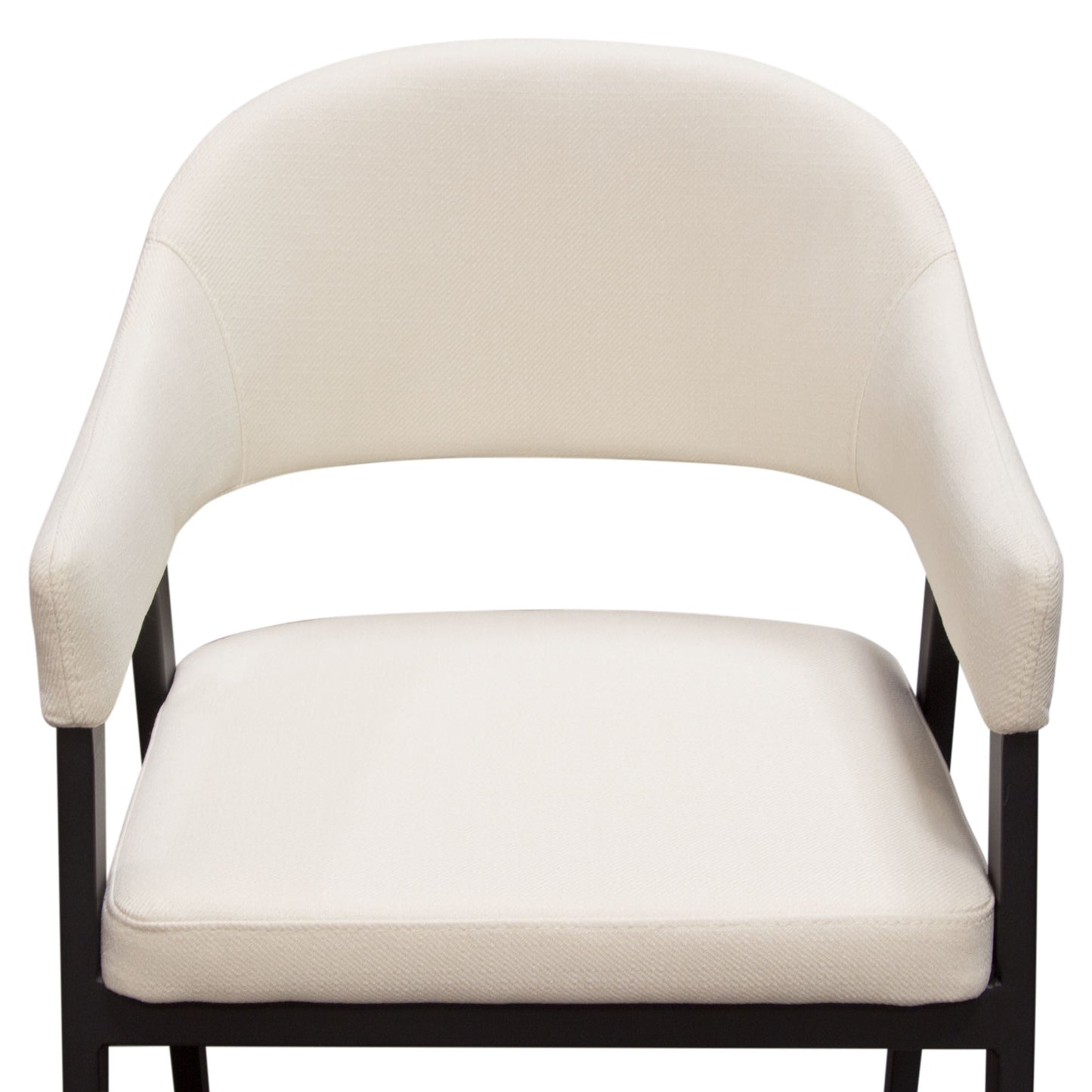 Adele Set of Two Counter Height Chairs in Cream Fabric w/ Black Powder Coated Metal Frame by Diamond Sofa ADELESTCM2PK