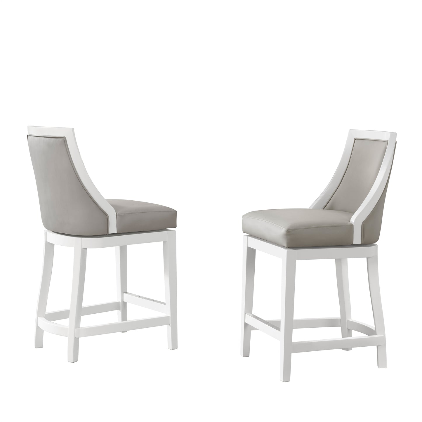 ALATERRE Ellie Counter Height Stool with Back, Set of 2