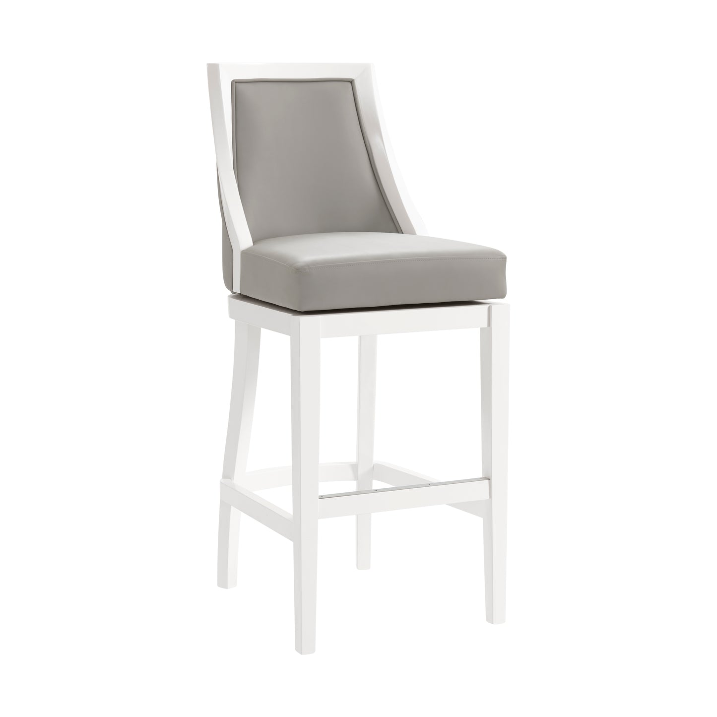 ALATERRE Ellie Bar Height Stool with Back, Set of 2