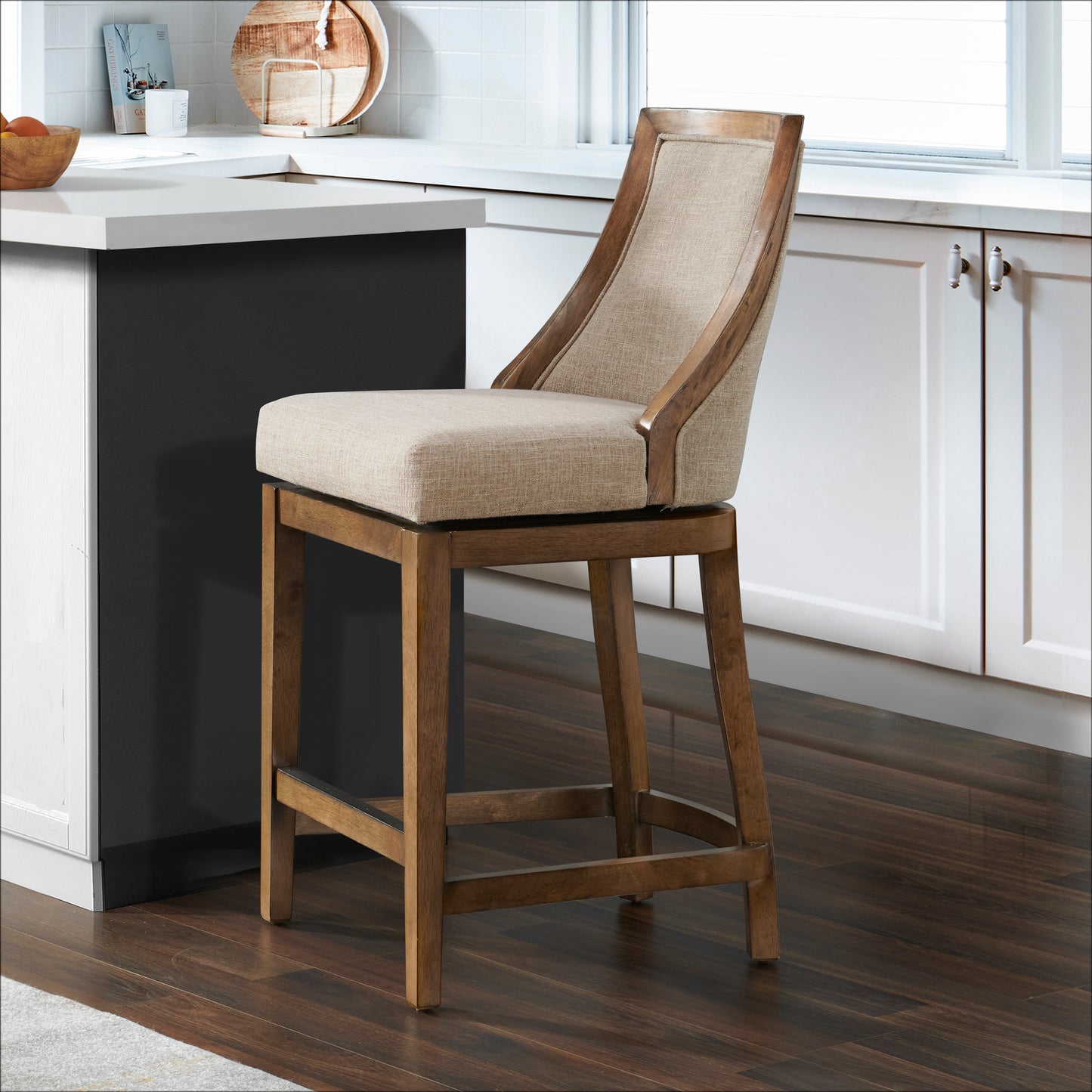 ALATERRE Ellie Counter Height Stool with Back