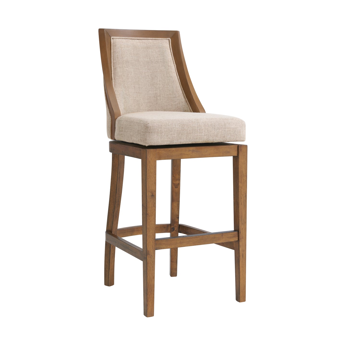 ALATERRE Ellie Bar Height Stool with Back, Set of 2