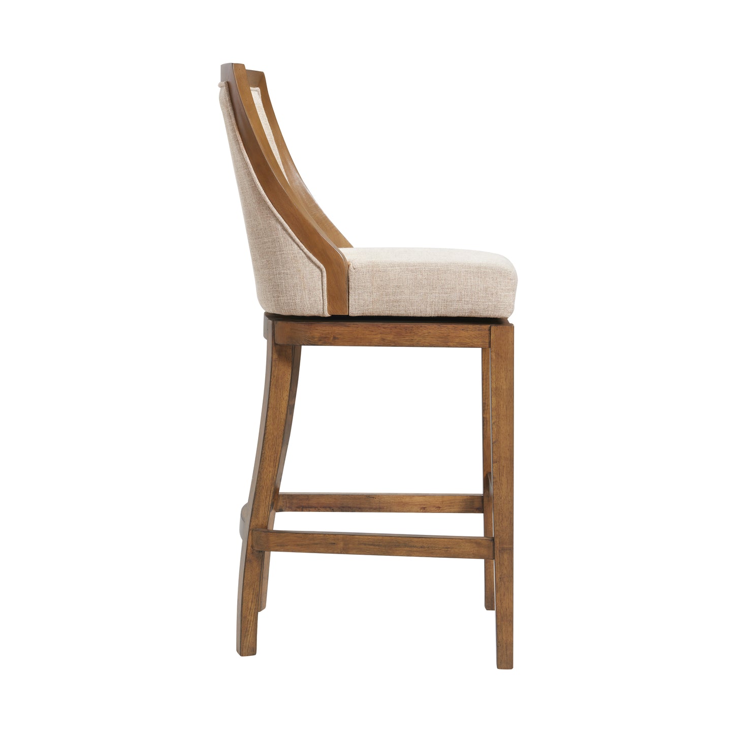 ALATERRE Ellie Bar Height Stool with Back, Set of 2