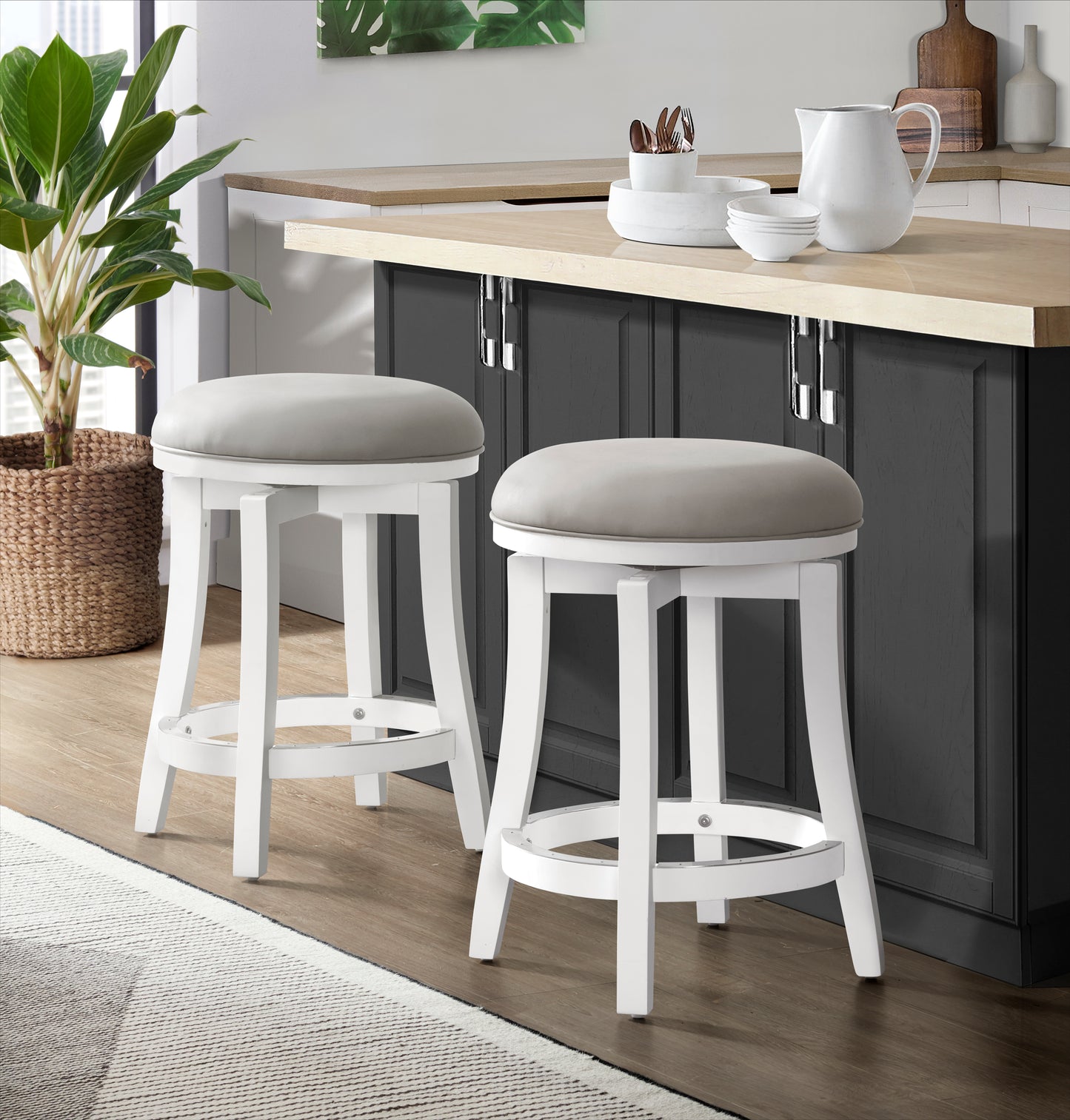 ALATERRE Ellie Counter Height Stool, Set of 2