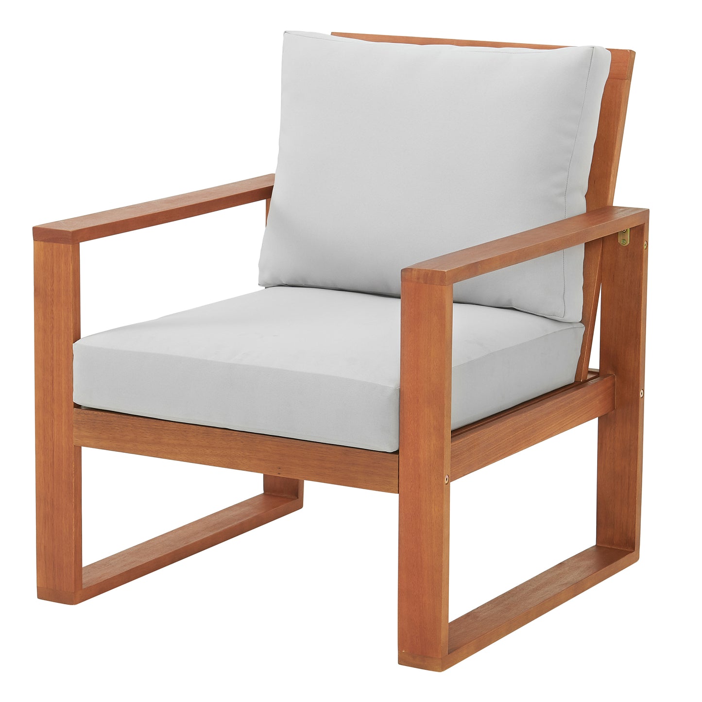 ALATERRE Grafton Eucalyptus Wood 4-Piece Set with Two Outdoor Chairs, 2-Seat Bench and Cocktail Table ANGT01125EBO