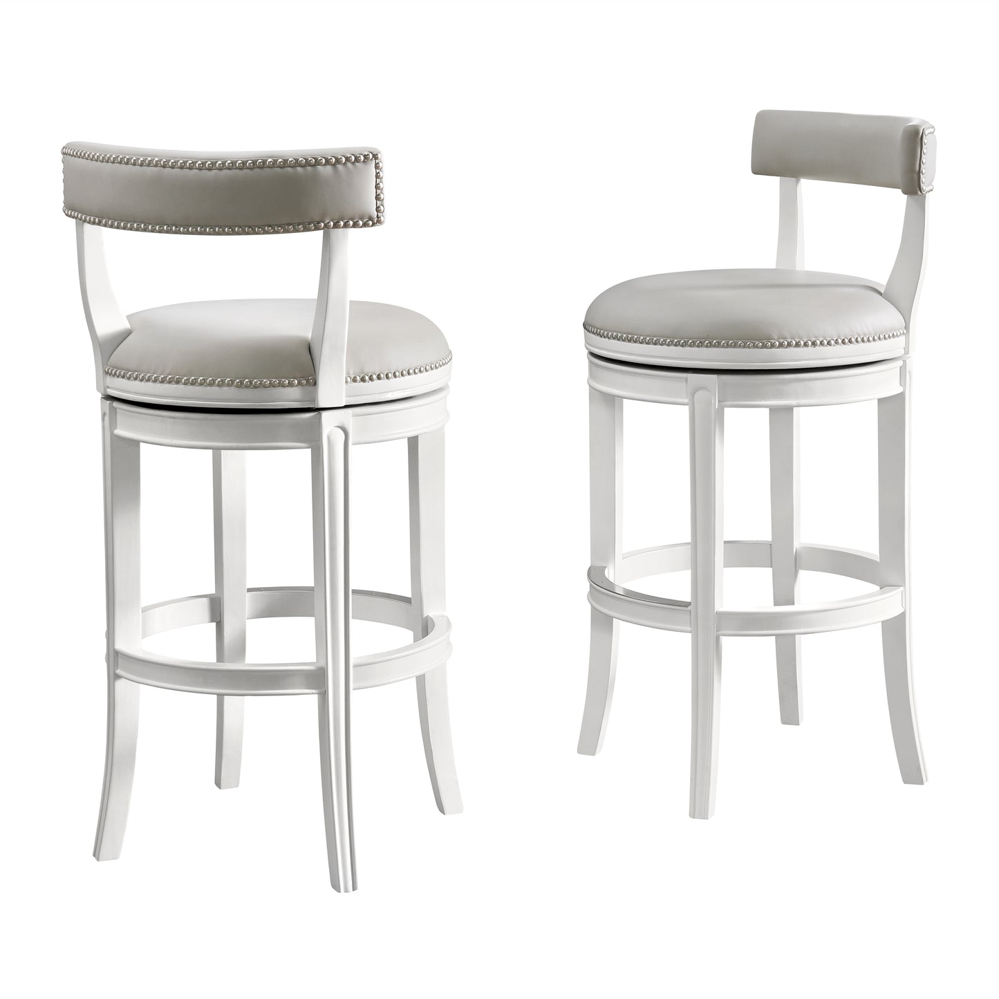 ALATERRE Hanover Swivel Bar Height Bar Stool - Set of 2