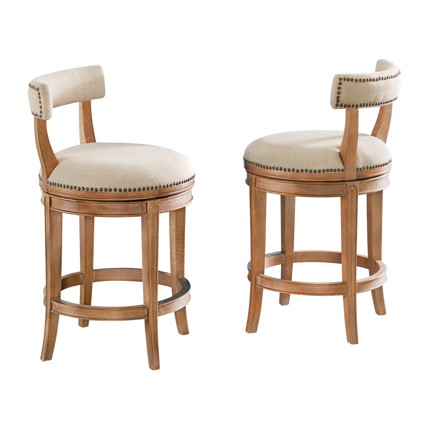 ALATERRE Hanover Swivel Counter Height Bar Stool, Set of 2