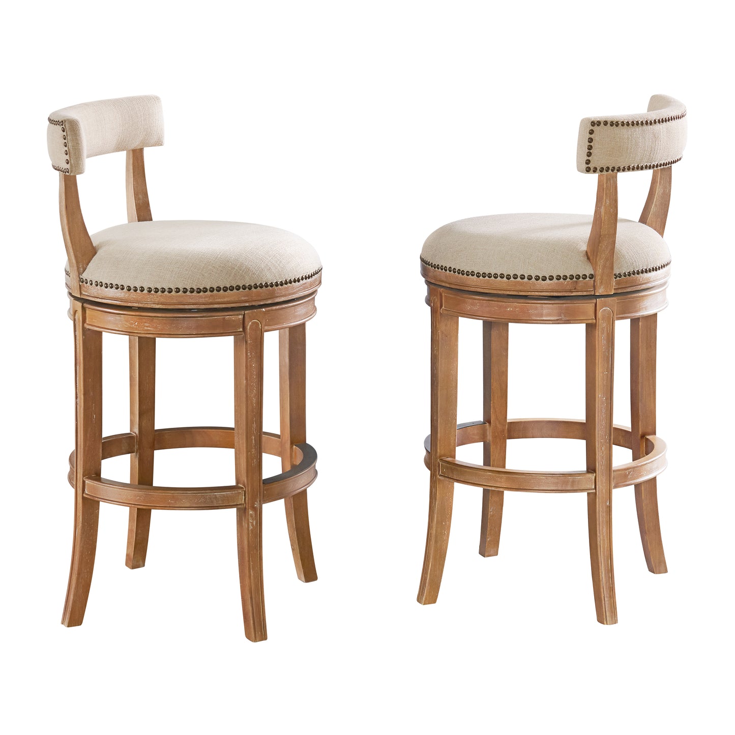 ALATERRE Hanover Swivel Bar Height Bar Stool - Set of 2