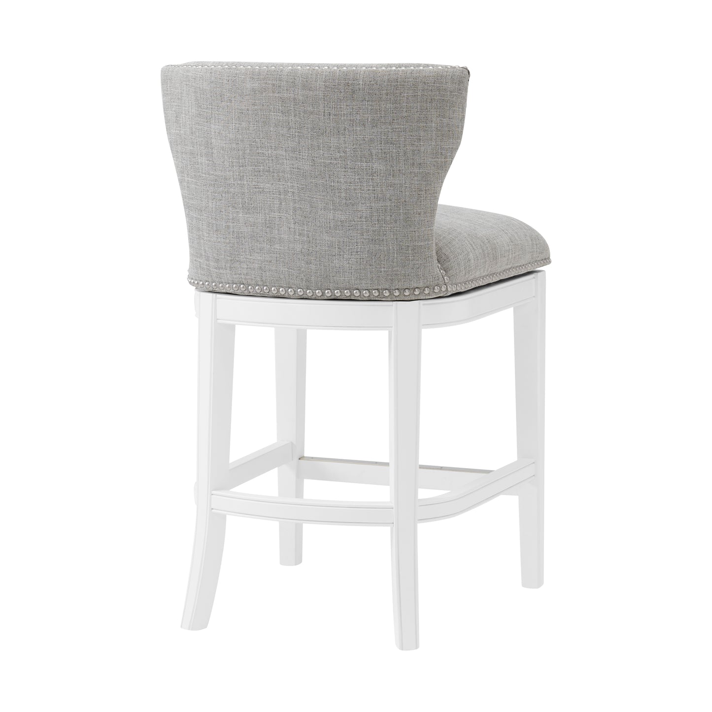 ALATERRE Miranda Swivel Counter Height Bar Stool, Set of 2, White ANMR01FDCR2