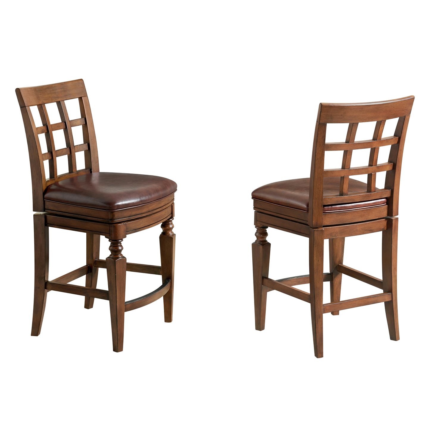 ALATERRE Napa Counter Height Stool with Back, Set of 2, Mahogany ANNA01PDCR2