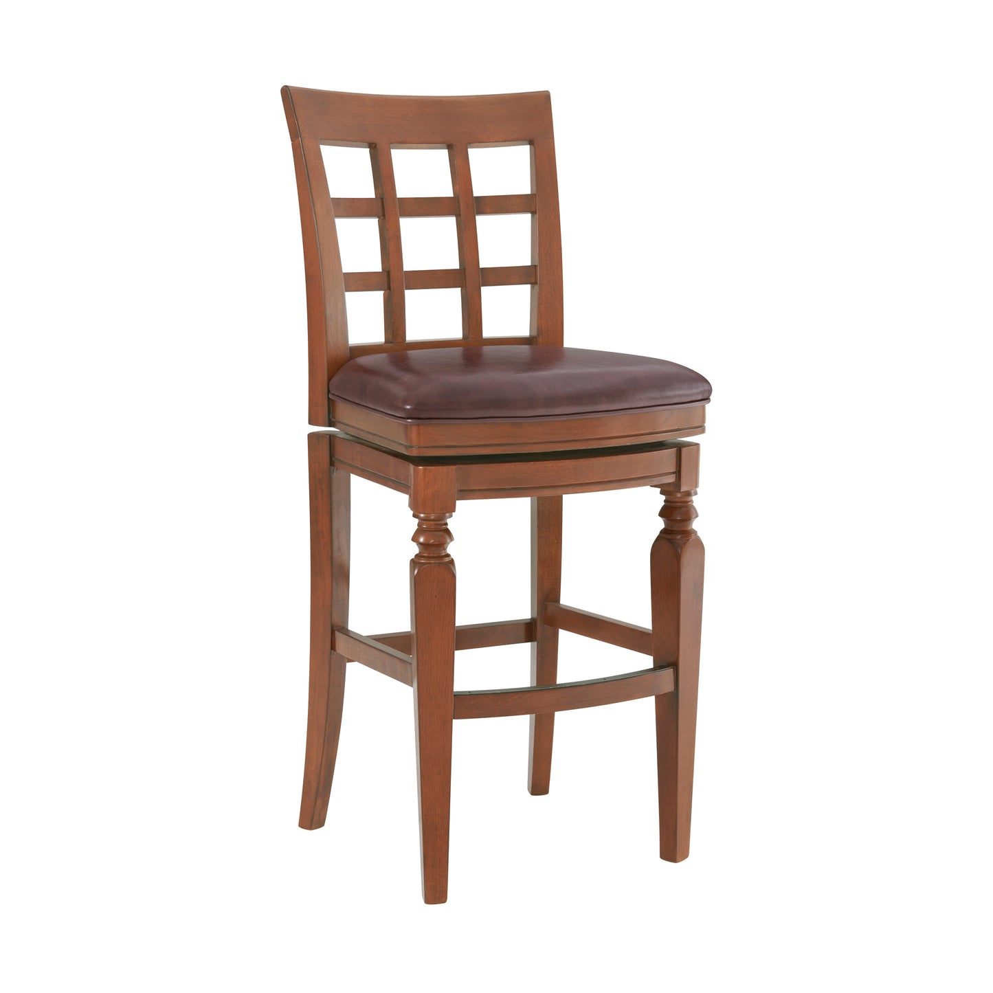 ALATERRE Napa Bar Height Stool with Back, Mahogany ANNA02PDC