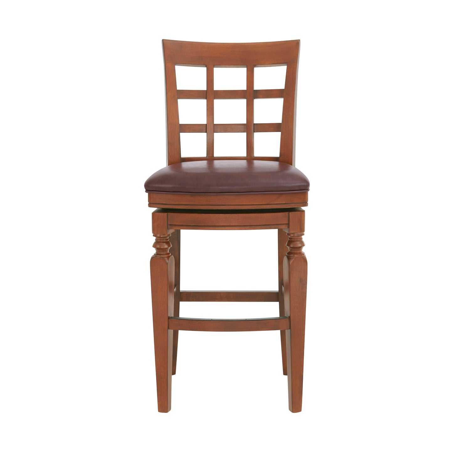 ALATERRE Napa Bar Height Stool with Back, Mahogany ANNA02PDC