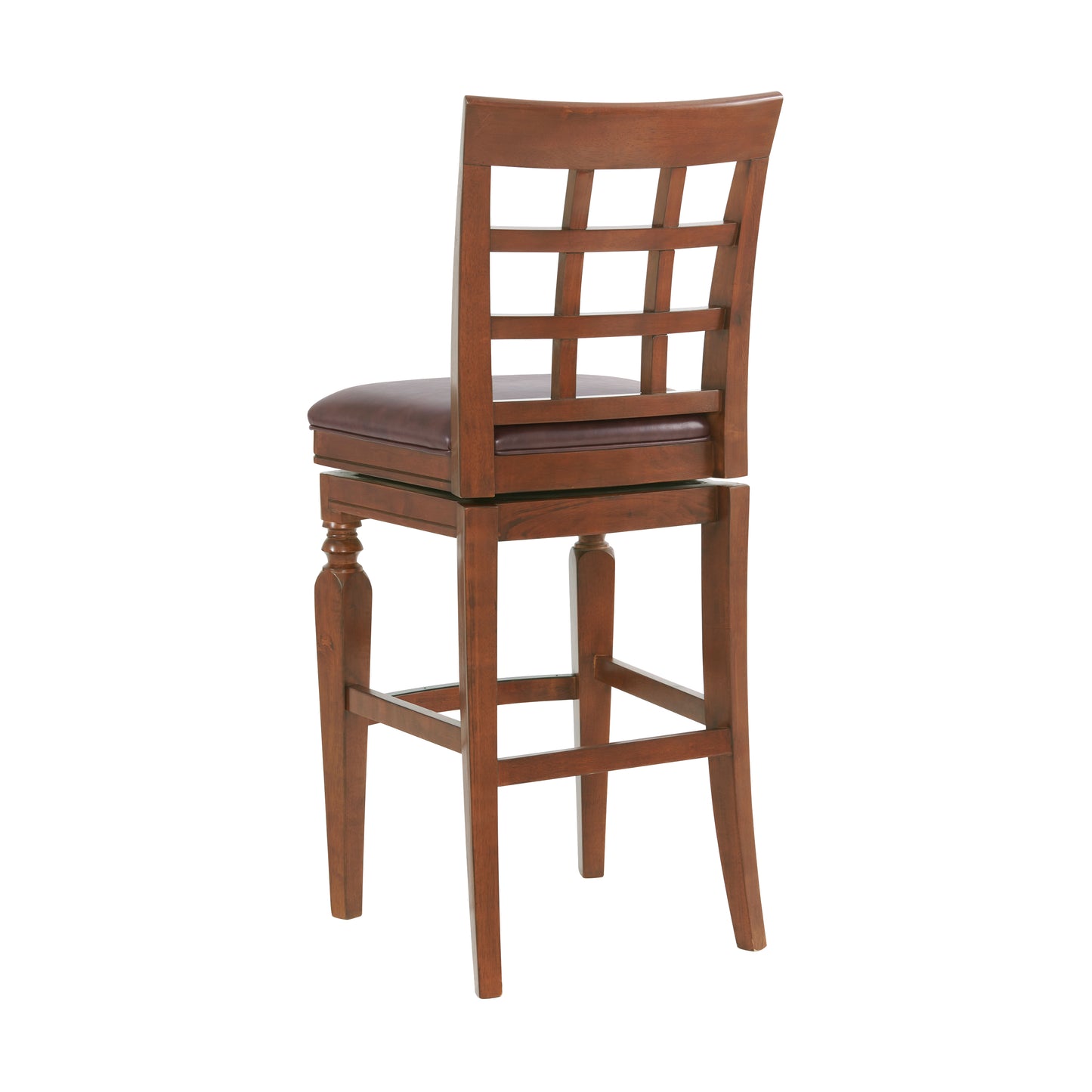 ALATERRE Napa Bar Height Stool with Back, Mahogany ANNA02PDC