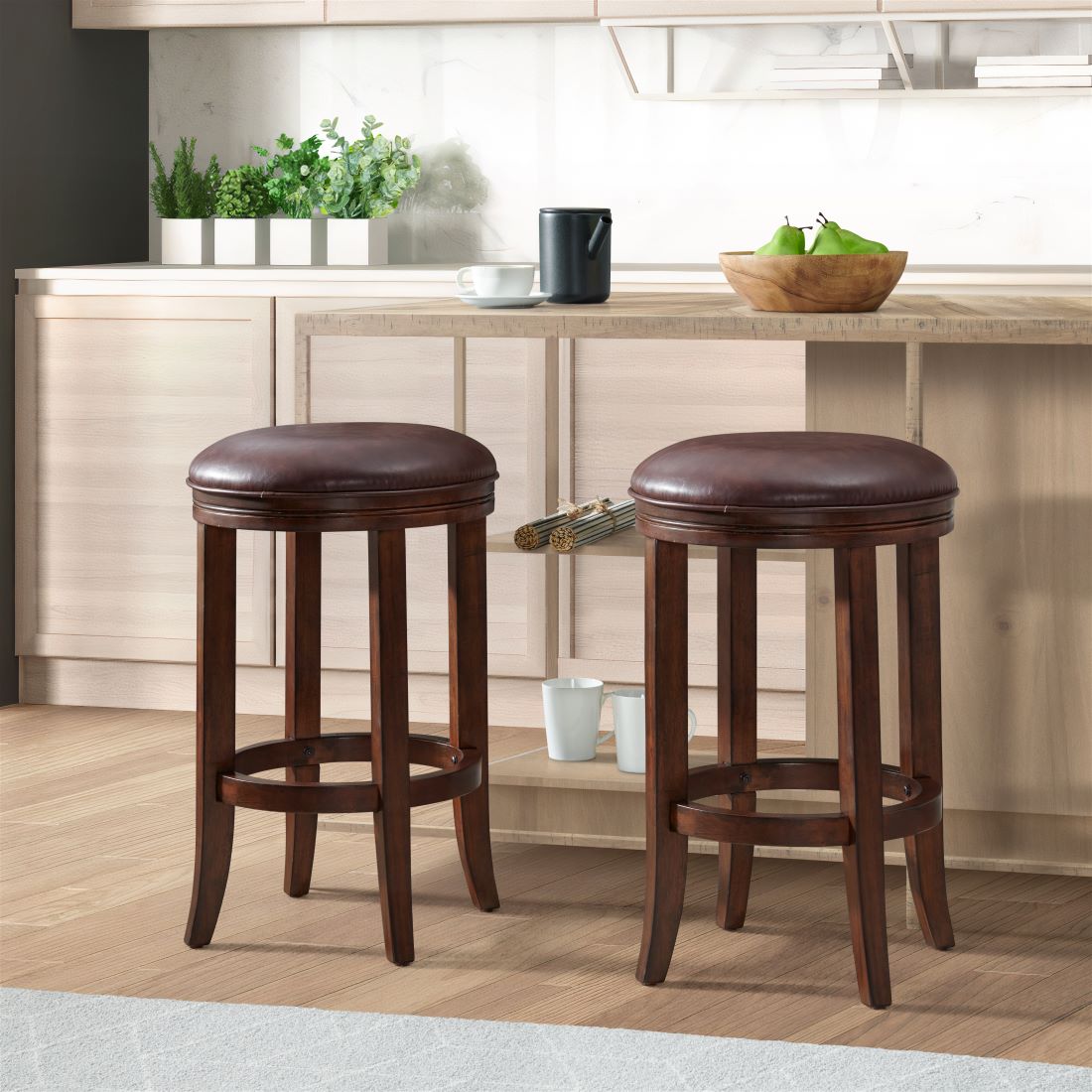 ALATERRE Natick Counter Height Stool, Set of 2