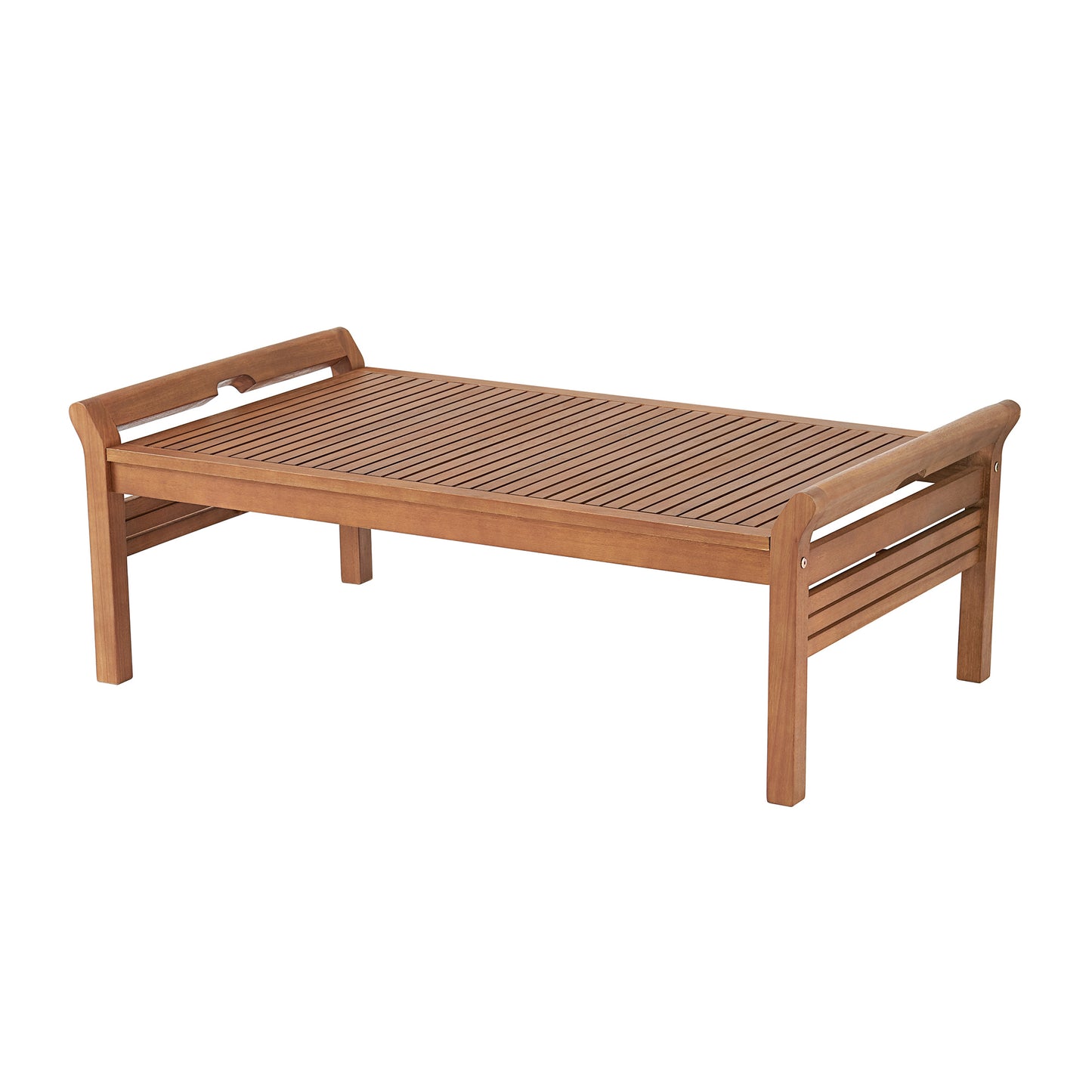 ALATERRE Stamford Eucalyptus Wood Outdoor Set with 2 Chairs, Bench, and Coffee Table, Set of 4 ANSF01123EBO