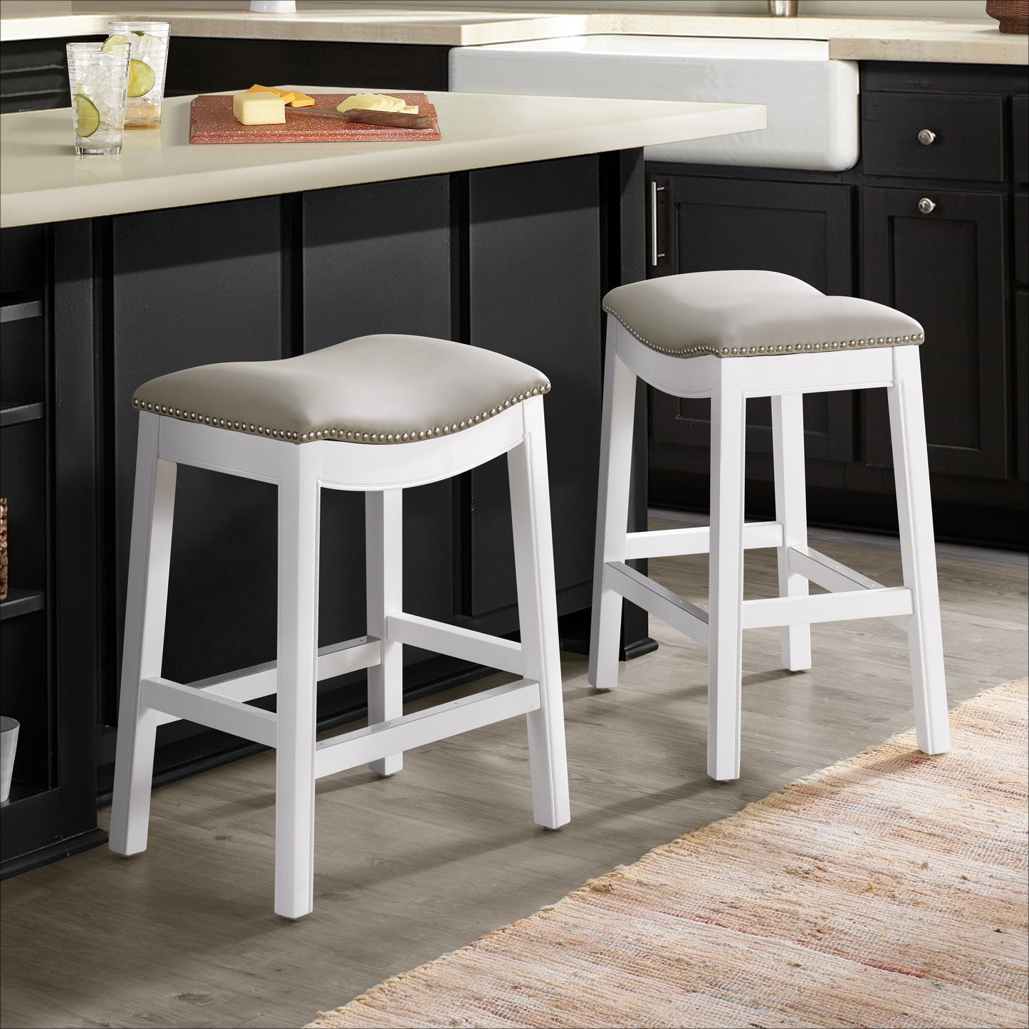 ALATERRE Williston Counter Height Stool, Set of 2