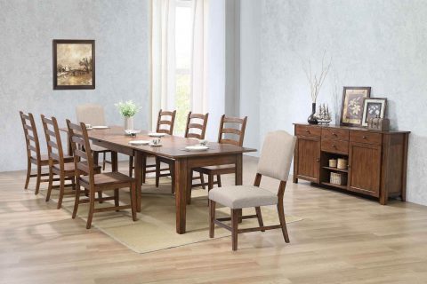 Sunset Trading Simply Brook 10 Piece 134" Rectangular Extendable Dining Set DLU-BR134-C85AMSB10P