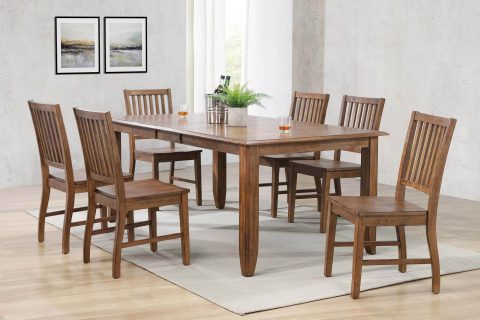 Sunset Trading Simply Brook 10 Piece 72" Rectangular Extendable Table Dining Set DLU-BR4272-C60-AMSB10PC