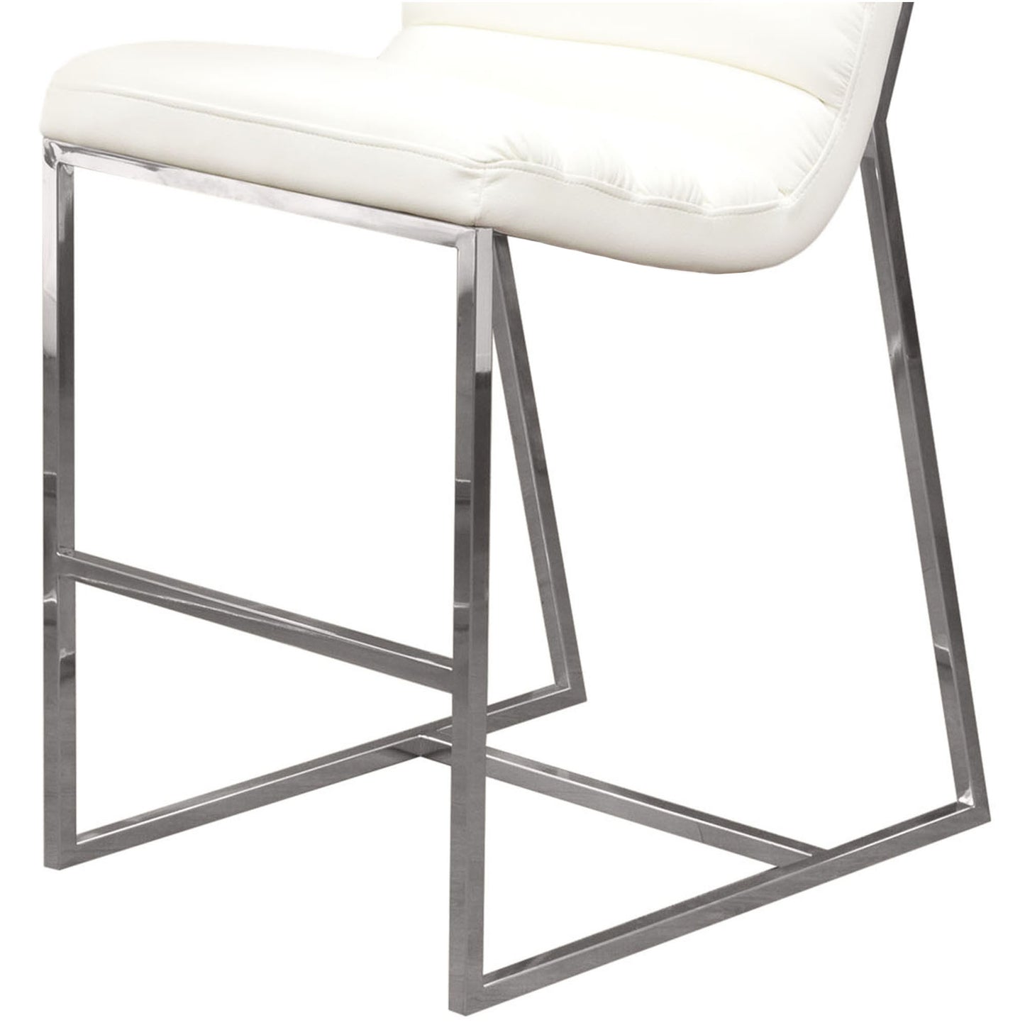 Bardot Counter Height Chair w/ Stainless Steel Frame by Diamond Sofa