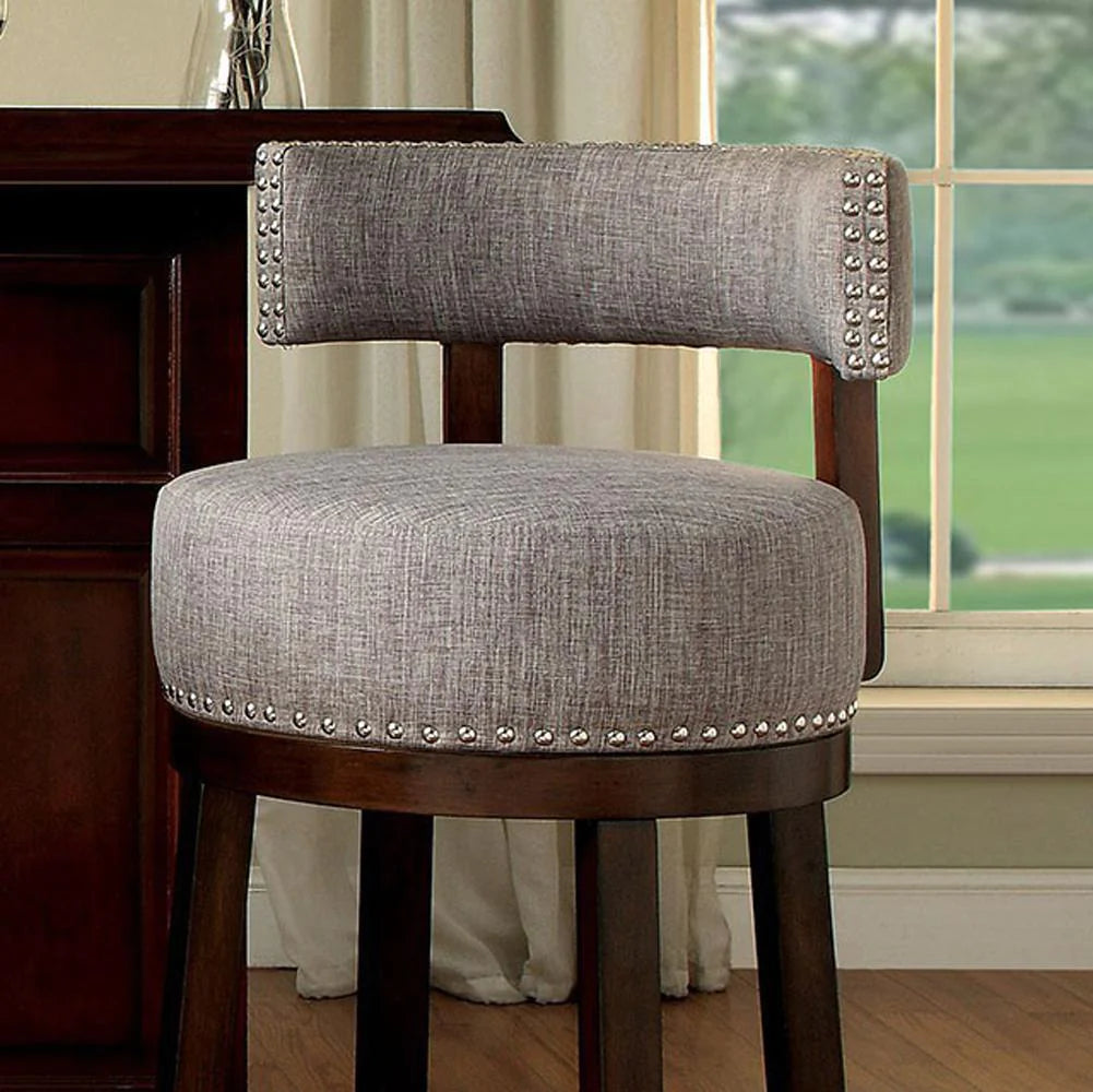 Benzara Lynsey 29"Barstool Withlinen Cushion, Set Of 2