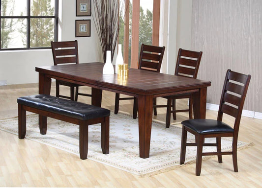 Benzara Urbana Dining Table, Cherry BM155363