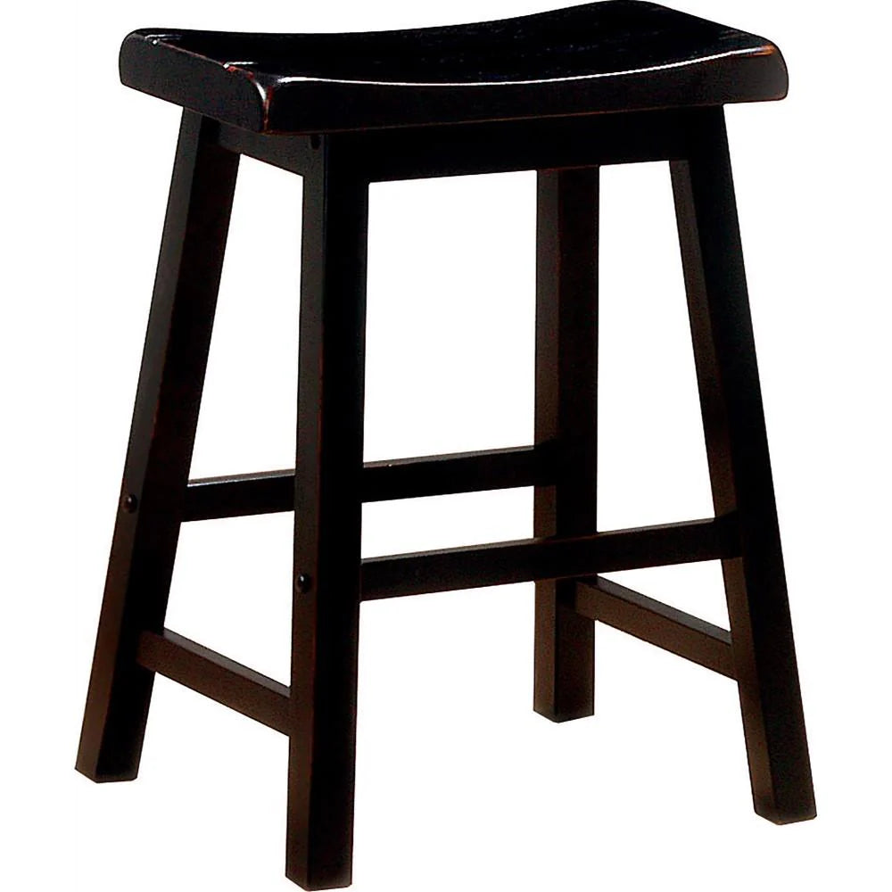 Benzara Wooden Casual Counter Height Stool, Set of 2