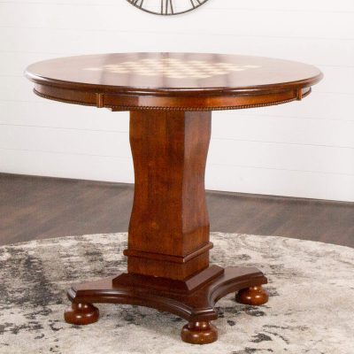 Sunset Trading Bellagio 42" Round Counter Height Dining, Chess and Poker Table CR-87148-TCB