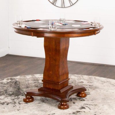 Sunset Trading Bellagio 42" Round Counter Height Dining, Chess and Poker Table CR-87148-TCB