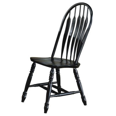 Sunset Trading Black Cherry Selections Comfort Back Windsor Dining Side Chairs Set of 2 DLU-4130-AB-2