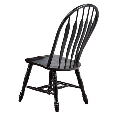 Sunset Trading Black Cherry Selections Comfort Back Windsor Dining Side Chairs Set of 2 DLU-4130-AB-2