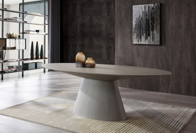 Whiteline Bruno Oval Dining Table