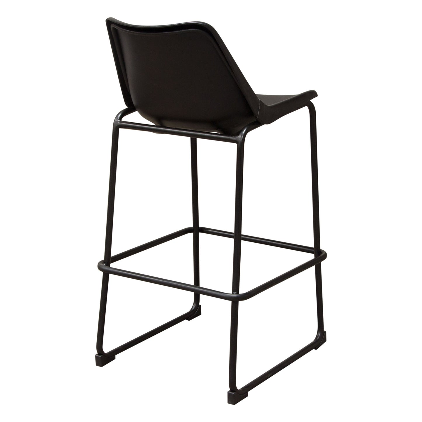 Camden Bar Height Chair in Genuine Leather w/ Black Powder Coat Base by Diamond Sofa