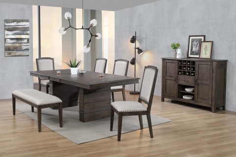 Sunset Trading Cali 7 Piece 96" Rectangular Extendable Dining Table Set DLU-CA113-4C-BNSR7PC