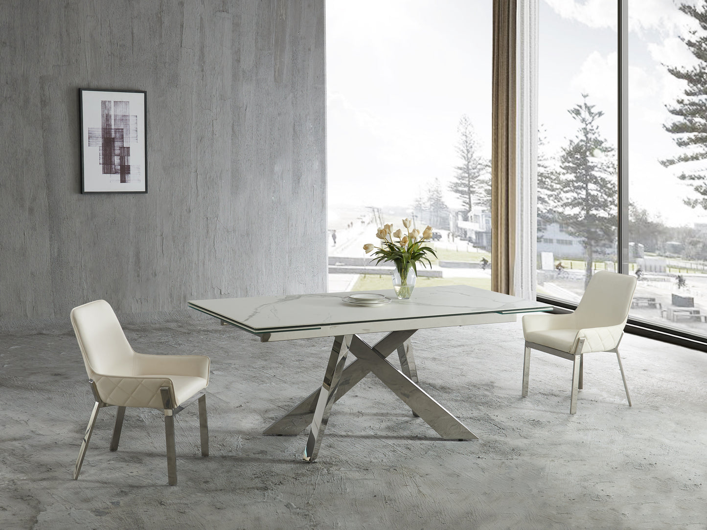 J&M  MC Carrara Extension Table 17721