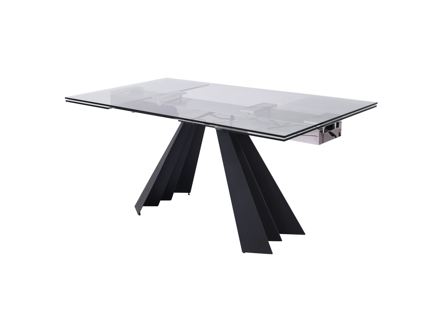 Whiteline Chicago Extendable Dining Table DT1717-BLK