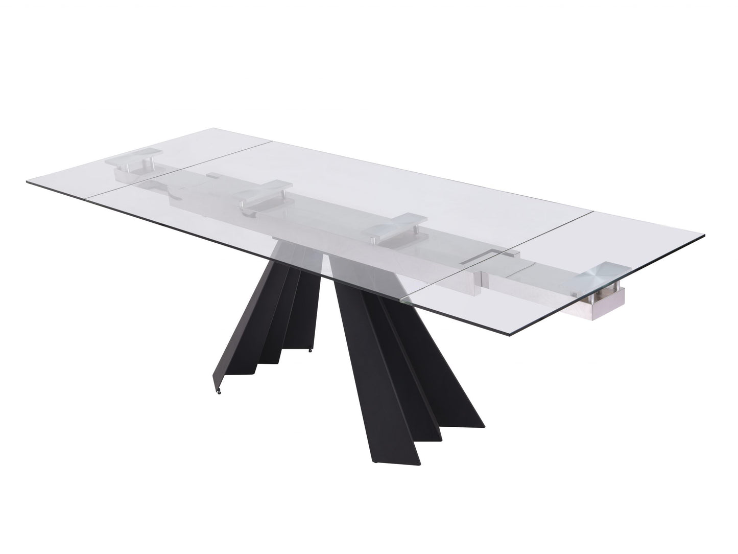 Whiteline Chicago Extendable Dining Table DT1717-BLK