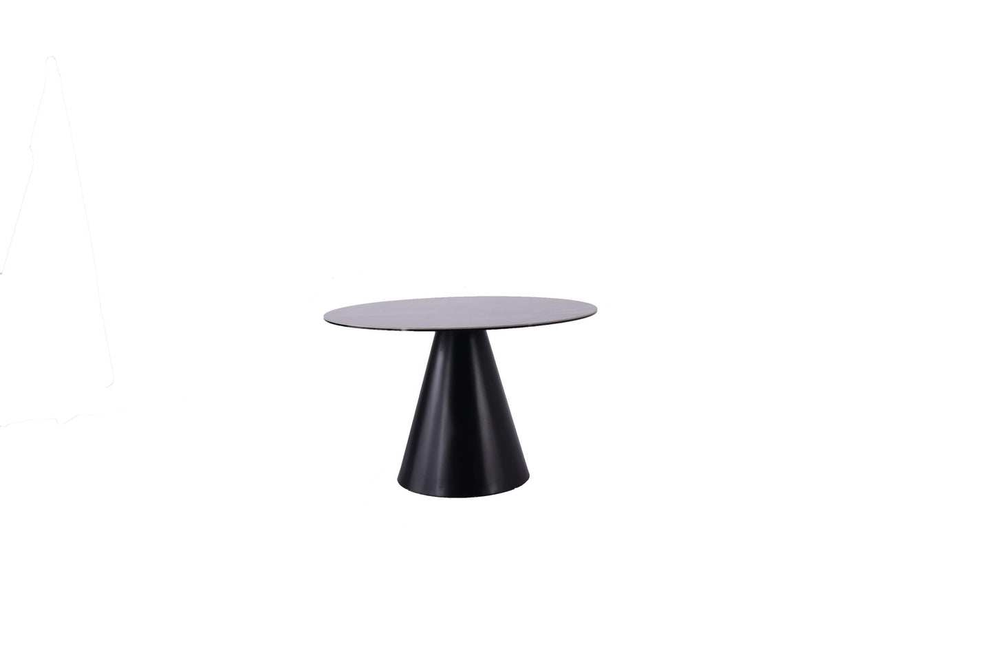 Whiteline Sun Round Dining Table DT1638R-BLK/GRY