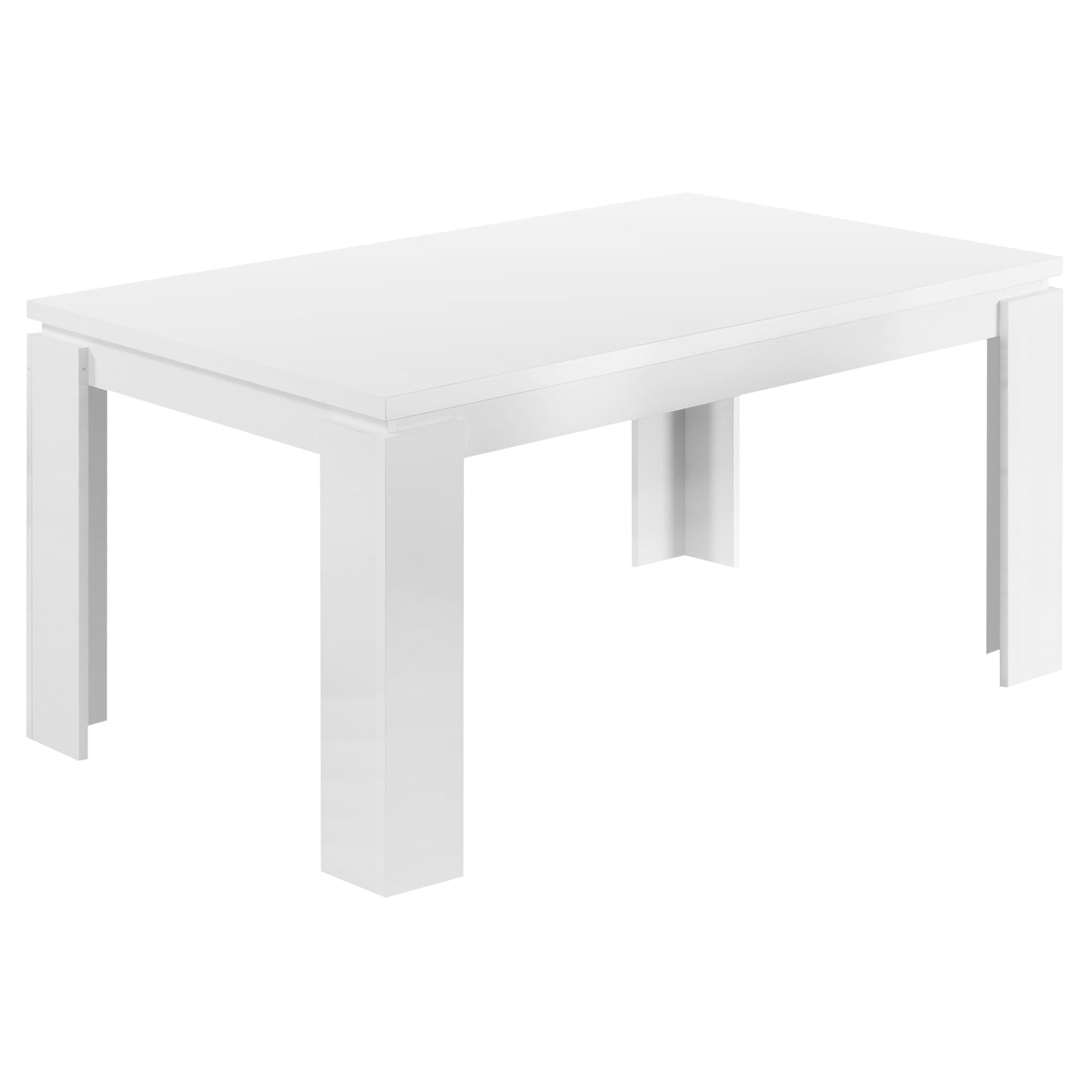 Monarch Specialty Dining Table, 60" Rectangular, White, Contemporary, Modern I 1056