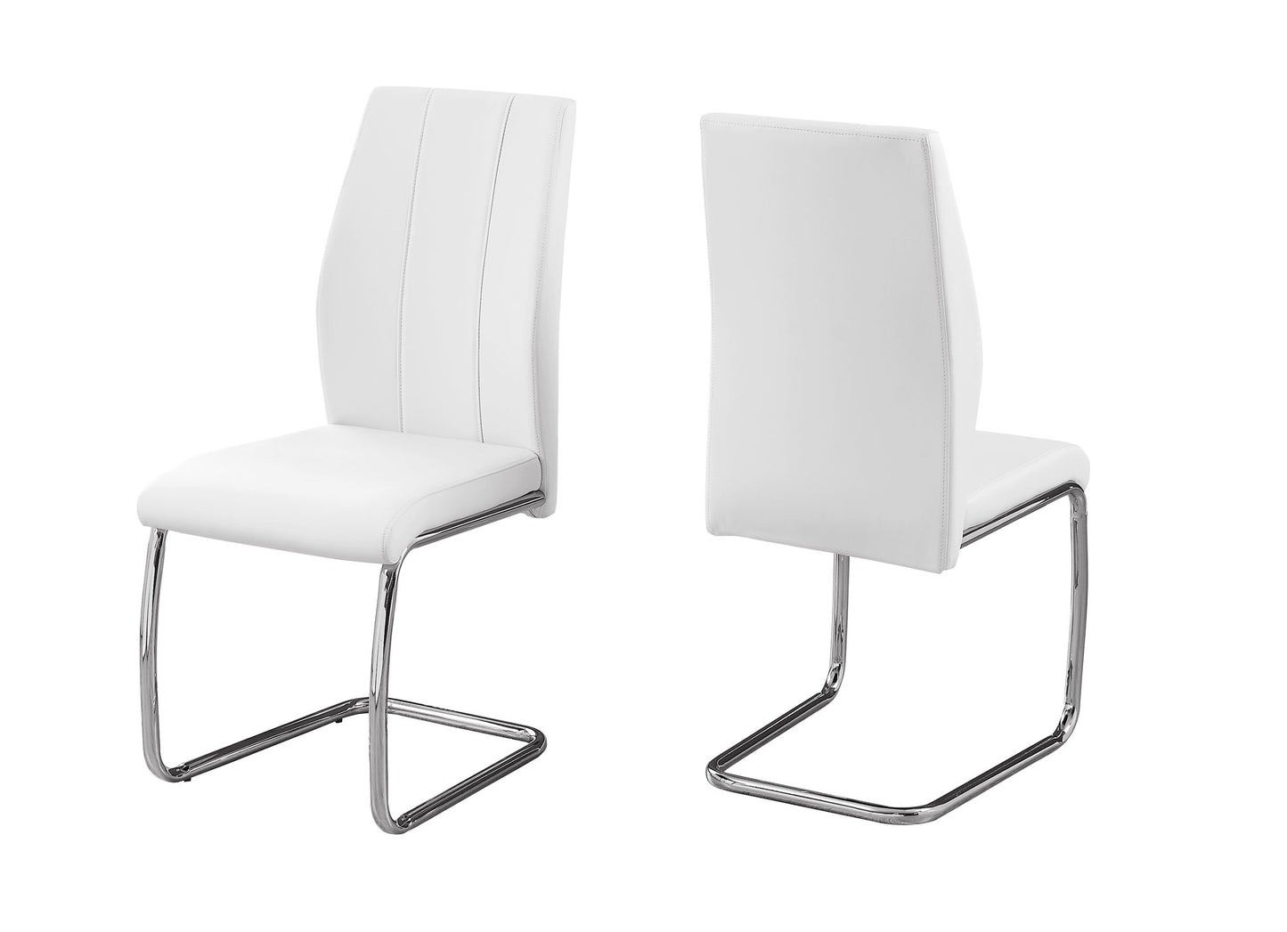 Monarch Specialty Dining Chair, Set Of 2, Chrome, Contemporary, Modern