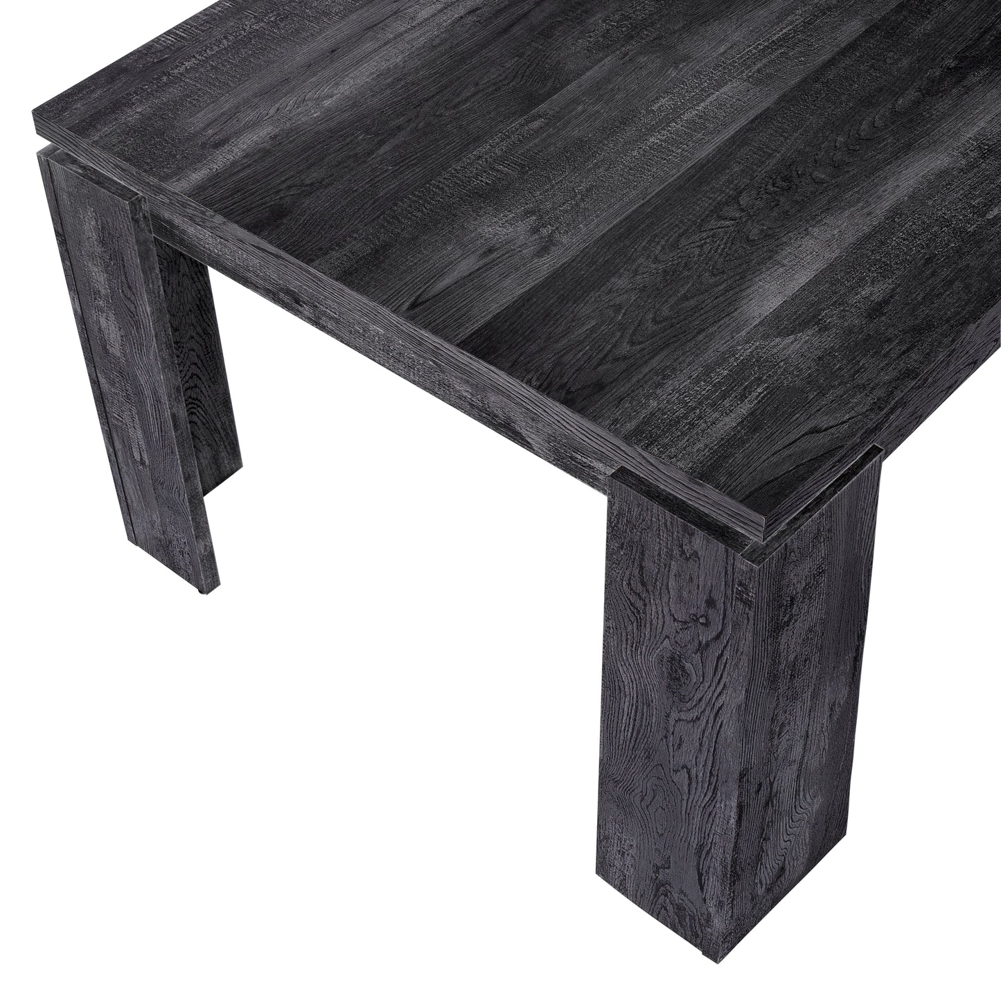 Monarch Specialty Dining Table, 60" Rectangular, Black, Contemporary, Modern I 1089