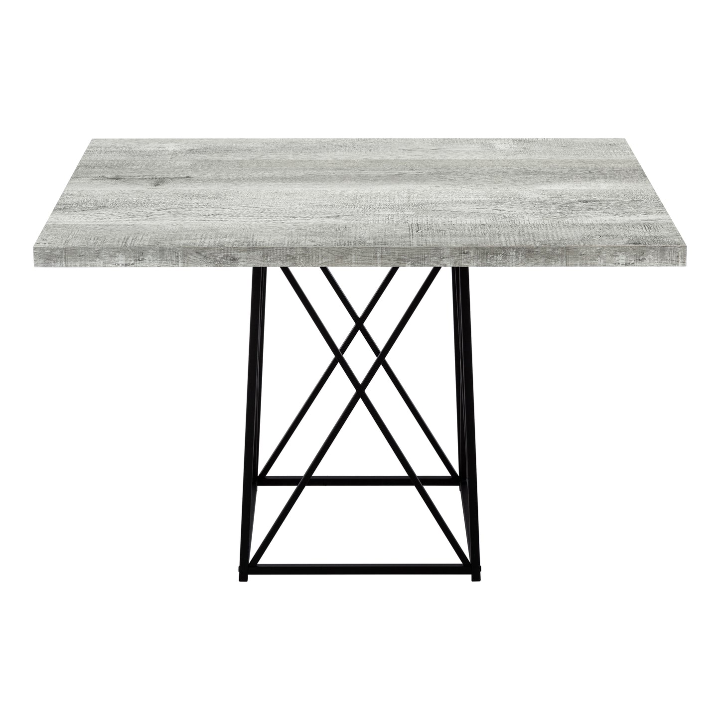 Monarch Specialty Dining Table, 48" Rectangular, Grey, Black, Contemporary, Modern I 1108