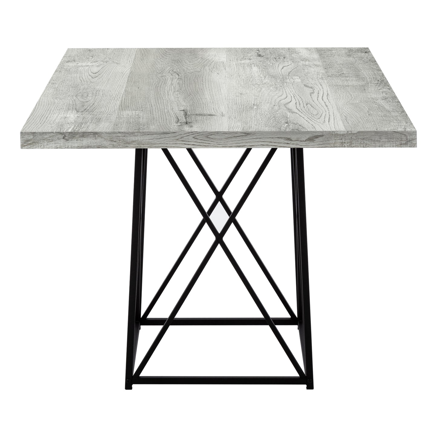 Monarch Specialty Dining Table, 48" Rectangular, Grey, Black, Contemporary, Modern I 1108