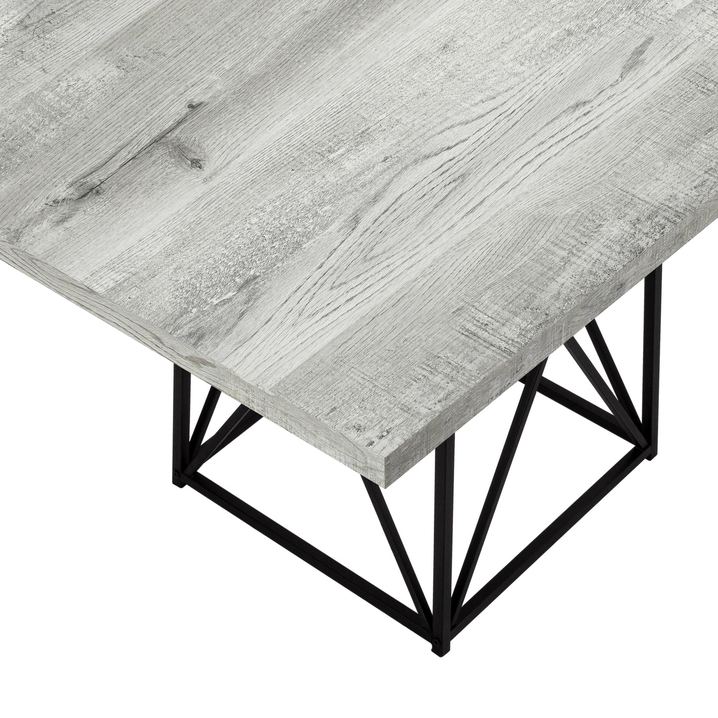 Monarch Specialty Dining Table, 48" Rectangular, Grey, Black, Contemporary, Modern I 1108