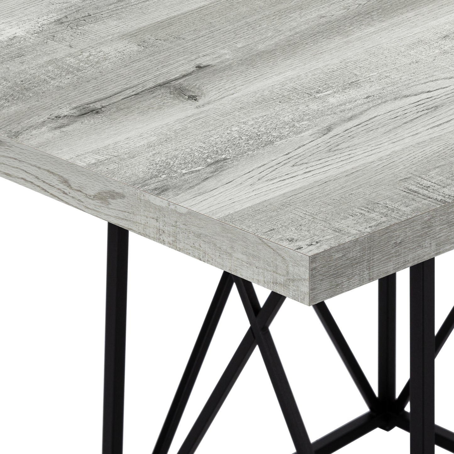 Monarch Specialty Dining Table, 48" Rectangular, Grey, Black, Contemporary, Modern I 1108