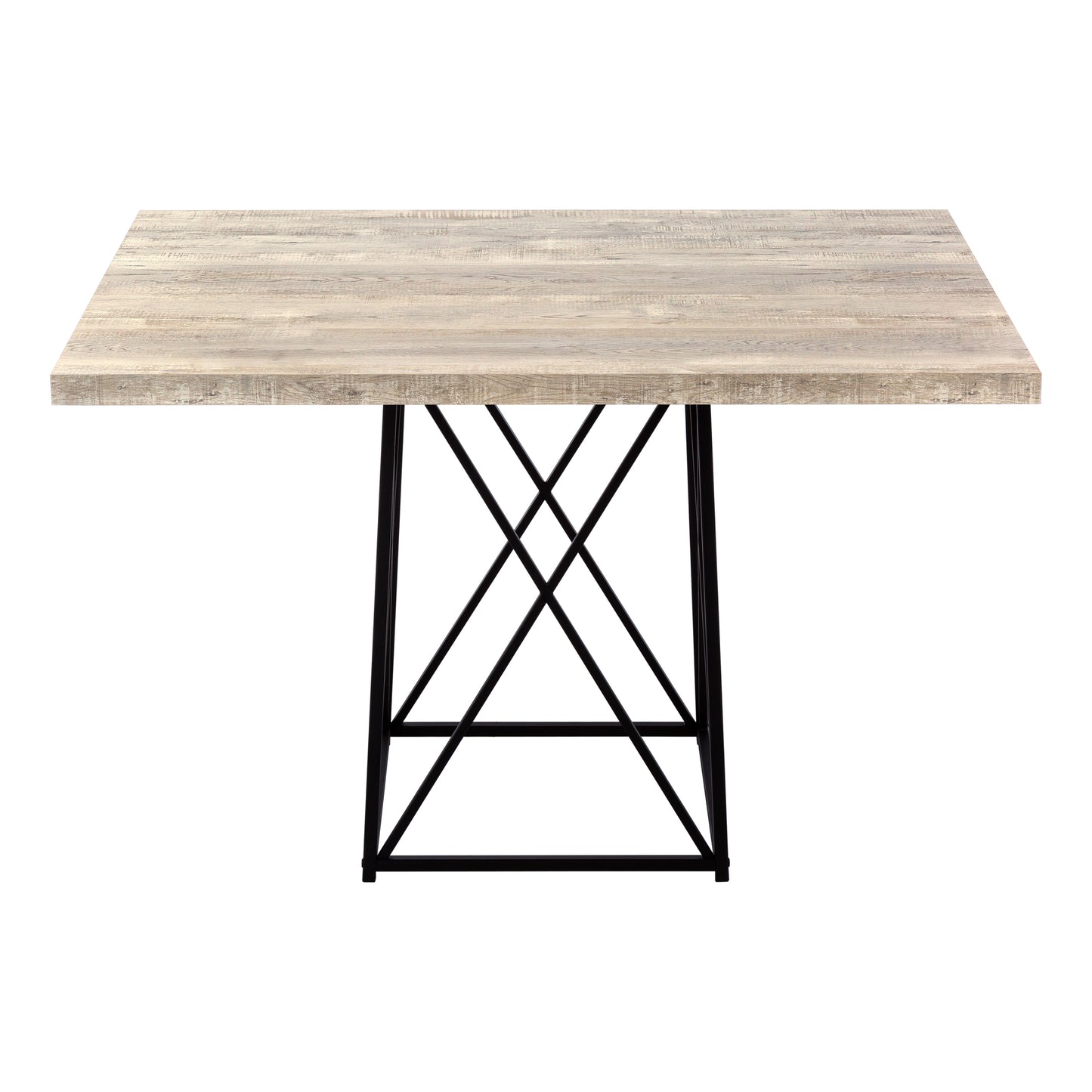 Monarch Specialty Dining Table, 48" Rectangular, Beige, Black, Contemporary, Modern I 1109