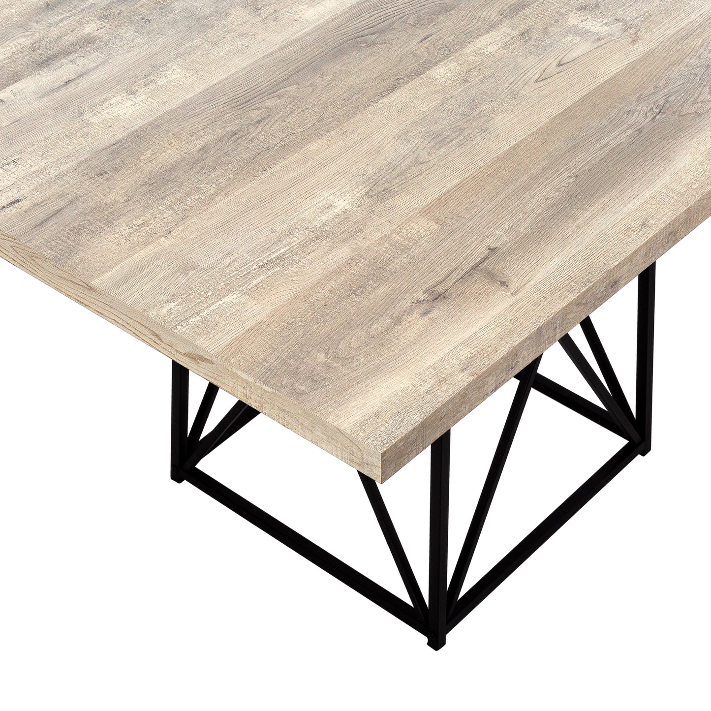 Monarch Specialty Dining Table, 48" Rectangular, Beige, Black, Contemporary, Modern I 1109