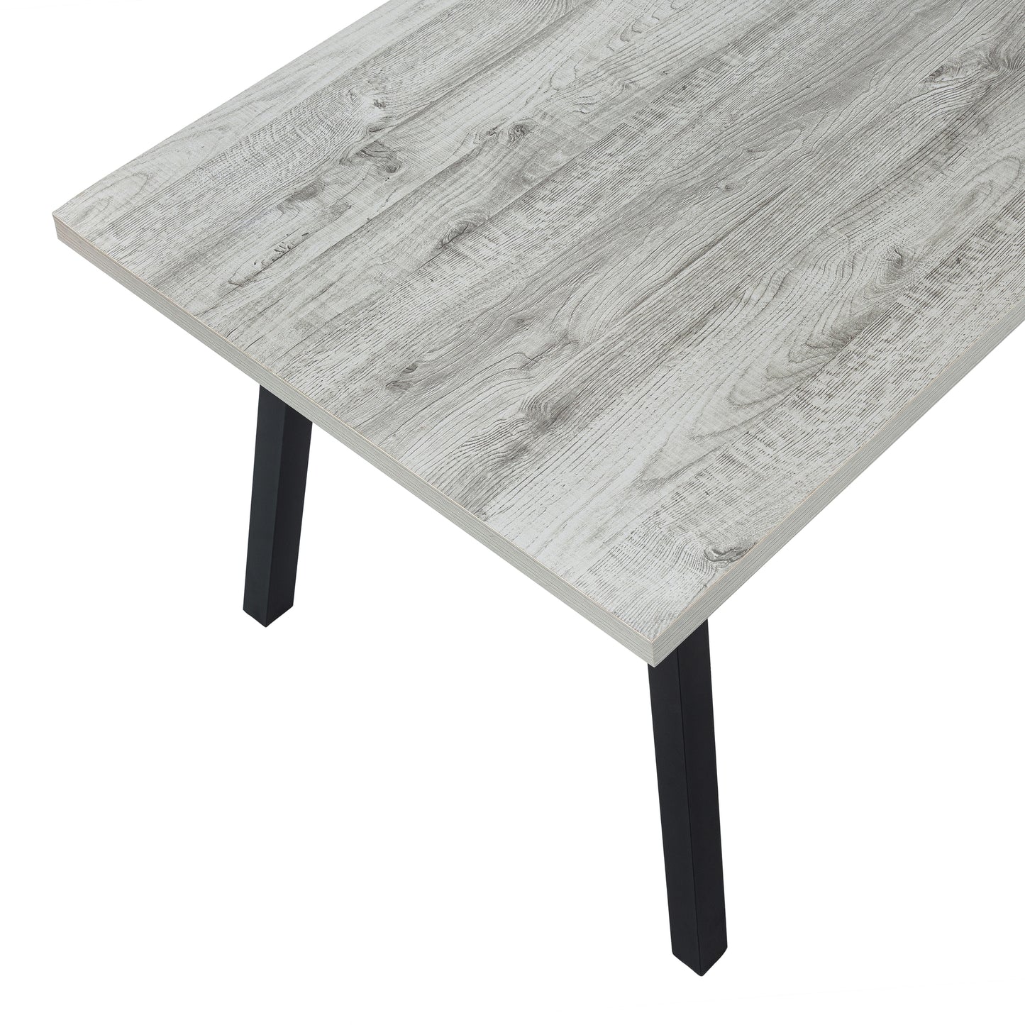 Monarch Specialty Dining Table, 60" Rectangular, Grey, Black, Contemporary, Modern I 1136