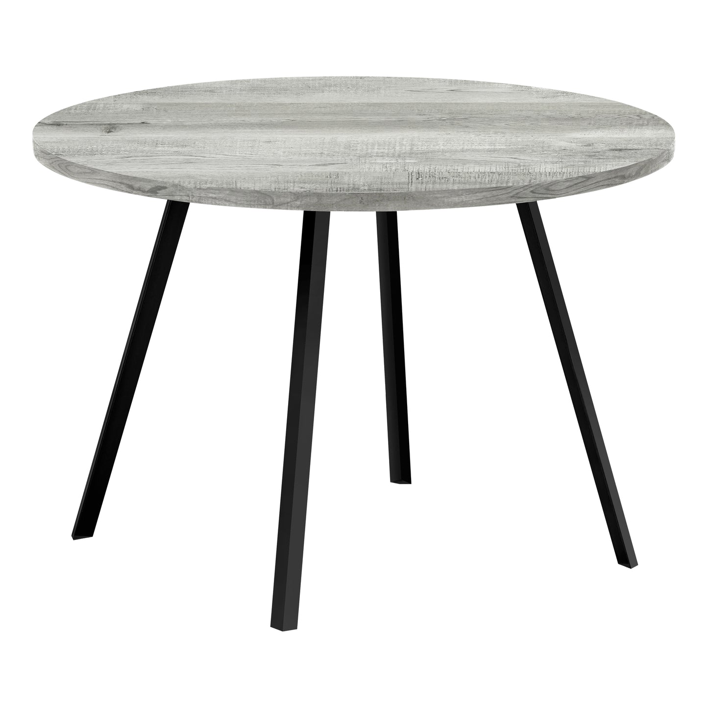 Monarch Specialty Dining Table, 48" Round Grey, Black, Contemporary, Modern I 1151