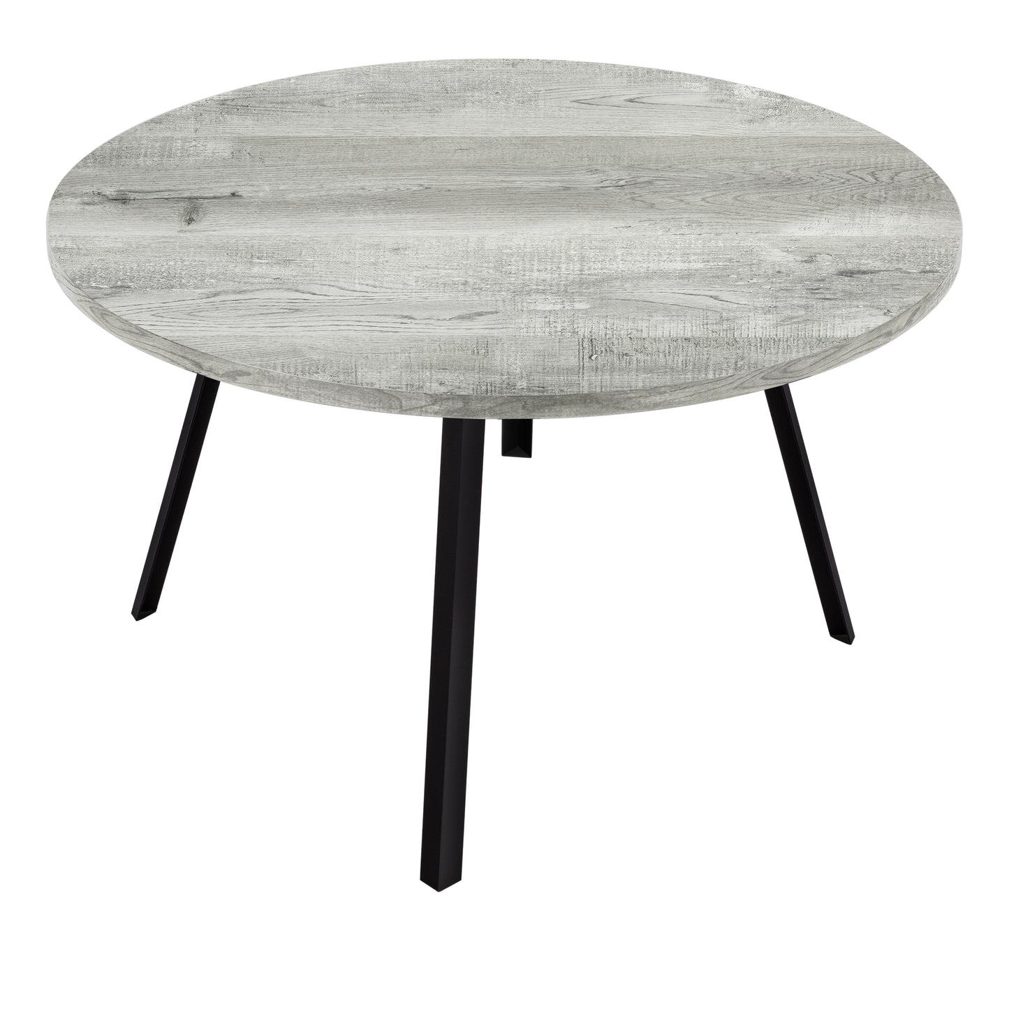 Monarch Specialty Dining Table, 48" Round Grey, Black, Contemporary, Modern I 1151