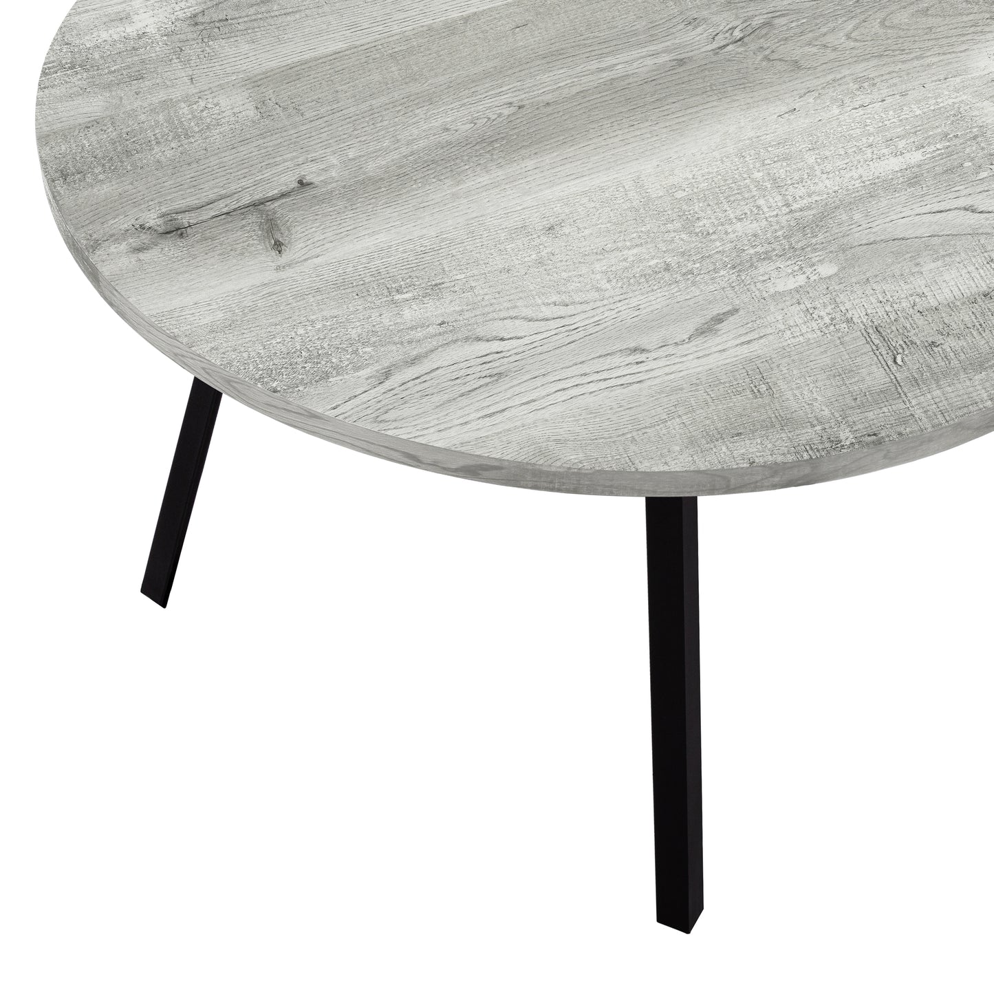 Monarch Specialty Dining Table, 48" Round Grey, Black, Contemporary, Modern I 1151