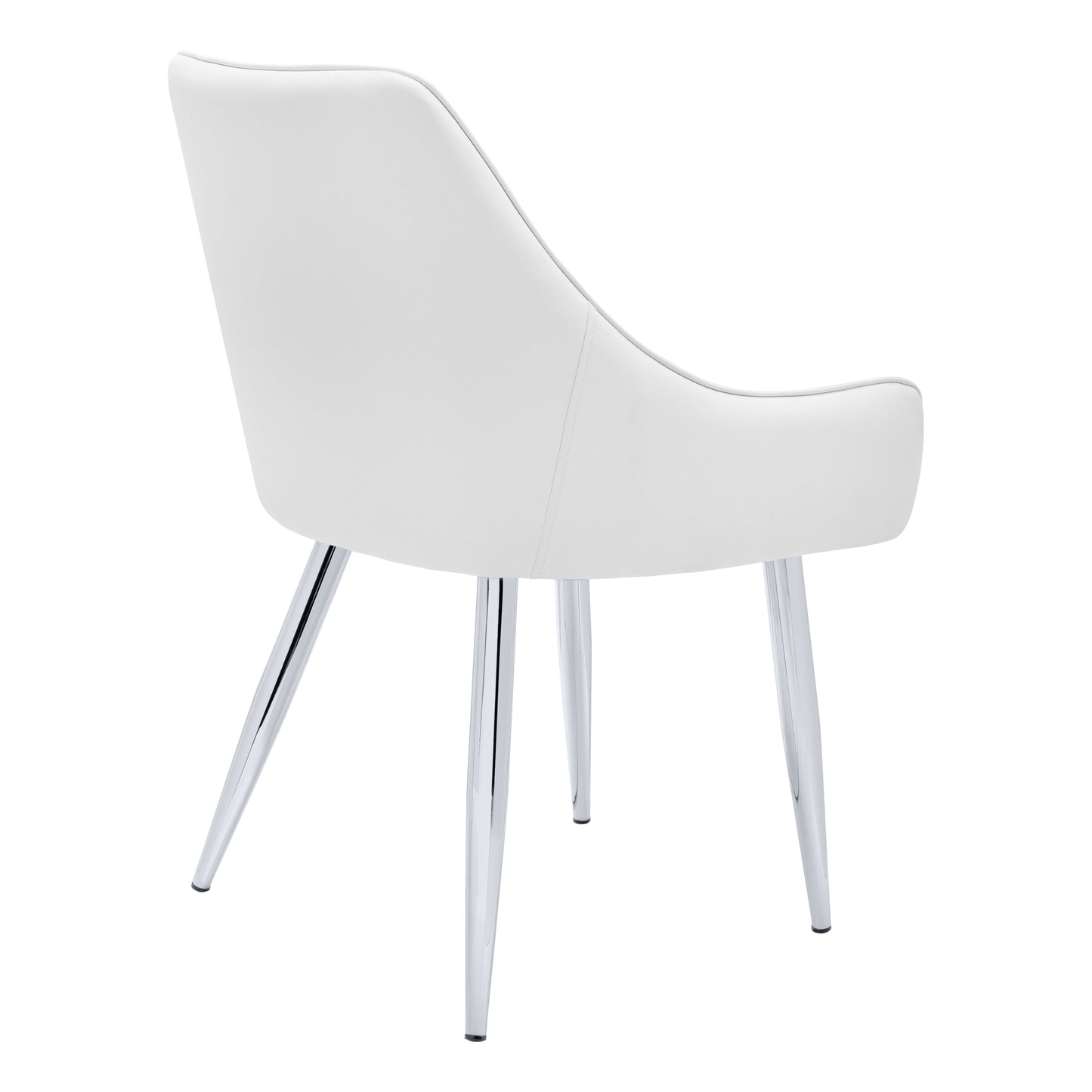 Monarch Specialty Dining Chair, Set Of 2 White, Chrome, Contemporary, Modern I 1184